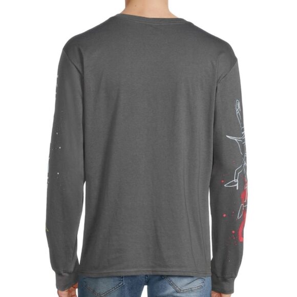 Rick and Morty Airbrush Men's Long Sleeve Graphic T-Shirt - Picture 2 of 4